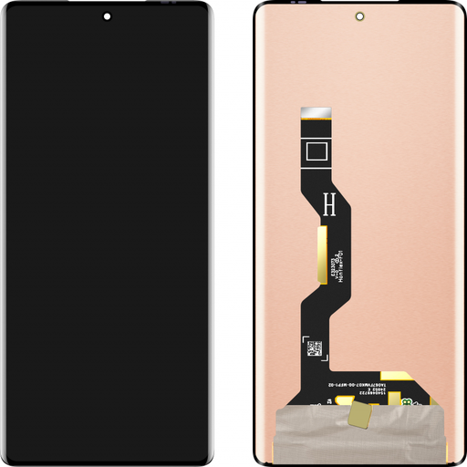 LCD kijelző modul MP Motorola Edge 50 Fusion, keret nélkül, utángyártott, fekete kijelző