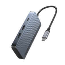 USB-C Hub Anker, 1 x USB-A 3.2 - 3 x USB-A - 1 x USB-C - 2 x HDMI, Szürke A83740A2