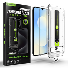Samsung Galaxy S25 FE Clear Techsuit - [Fingerprint Unlock Compatible] TitanGlass CrystalHD üvegfólia