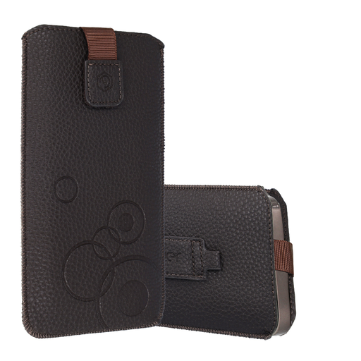 WONDER Deko Pouch tok (Méret XL) Iphone 15/15 Pro/Iphone 16/16 Pro/Samsung S24/S24 Plus/S25/S25 Plus/A53/A55 5G csokoládé