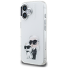 iPhone 16 Karl Lagerfeld IML Aquarelle Karl & Choupette & Logo fehér tok - 0. kép