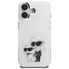 iPhone 16 Karl Lagerfeld IML Aquarelle Karl & Choupette & Logo fehér tok - 1. kép
