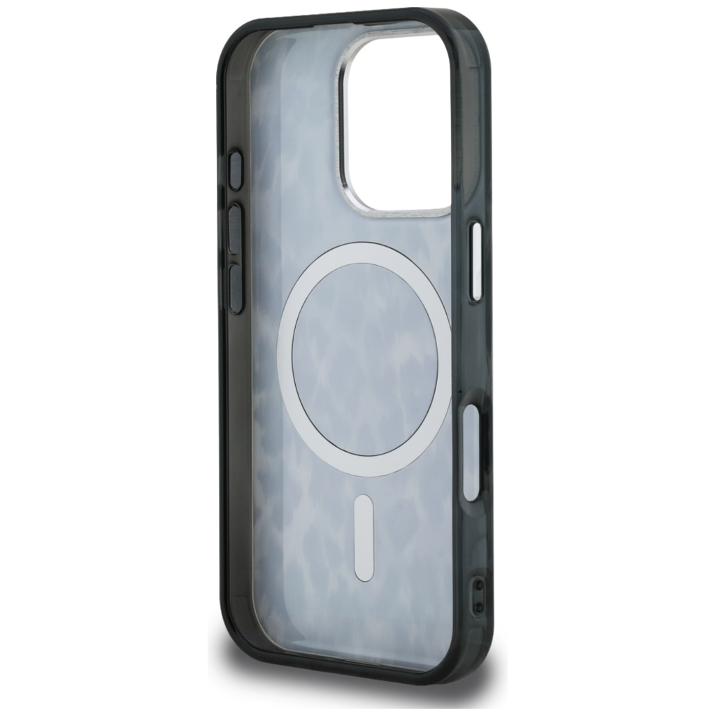 iPhone 16 Pro Karl Lagerfeld IML Leopárd Mintás MagSafe fekete tok - 7