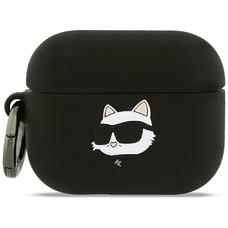 AirPods Pro 3 Karl Lagerfeld Szilikon Choupette Fej 3D fekete tok