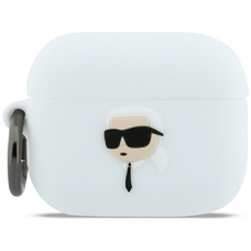 AirPods Pro 3 Karl Lagerfeld Szilikon Karl Fej 3D tok fehér