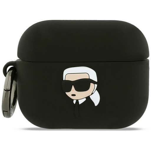 Karl Lagerfeld Szilikon Karl Fej 3D AirPods Pro 3 fekete tok