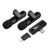 Vezeték nélküli mikrofon Hoco L20A, USB-C / Lightning, 2-Pack, Fekete - 4. kép