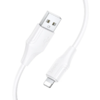 USB-A to Lightning Kábel Hoco X124, 27W, 2.4A, 1m, Fehér - 0. kép