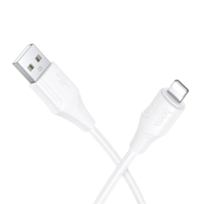 USB-A to Lightning Kábel Hoco X124, 27W, 2.4A, 1m, Fehér