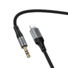 Lightning to 3.5mm Audio Kábel Hoco UPA33A, 1.5m, Fekete - 1. kép