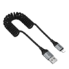 USB-A to Lightning Kábel Hoco X121, 27W, 2.4A, 1.5m, Fekete - 0. kép