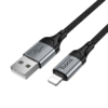 USB-A to Lightning Kábel Hoco X121, 27W, 2.4A, 1.5m, Fekete - 3. kép