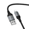 USB-A to Lightning Kábel Hoco X121, 27W, 2.4A, 1.5m, Fekete - 4. kép