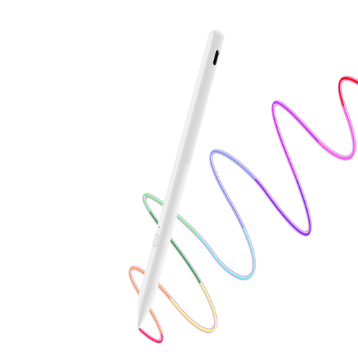 iPad Techsuit Stylus Pen (AX10), Bluetooth, Type-C, tenyér visszautasítás, dőlés nyomásérzékelés, 130mAh, 5V, 0.2A - Fehér