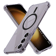 Samsung Galaxy S23 Plus Smoke Black Techsuit Shockproof Clear Silicone MagSafe tok