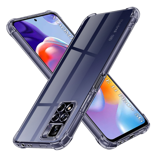 Xiaomi Redmi Note 11 Pro+ 5G Techsuit Rázkódásálló Átlátszó Szilikon Fekete tok