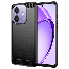 Oppo A40 4G / A60 5G Techsuit - Carbon Silicone - Fekete tok