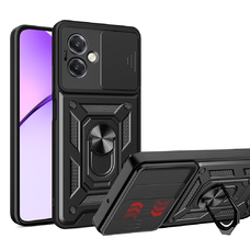 Oppo A40 4G / A60 5G Fekete Techsuit CamShield Series tok