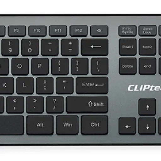 Cliptec Slimline Air RZK350 Billentyűzet + Optikai egér szett 1200DPI vezeték nélküli ezüst - ENG kiosztás