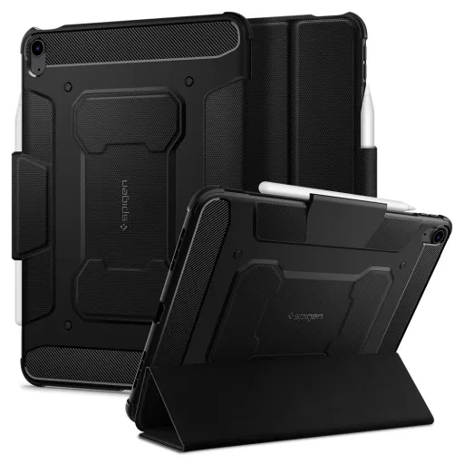 iPad Air 4 2020 / 5 2022 fekete tok Spigen Rugged Armor Pro (ACS02054)