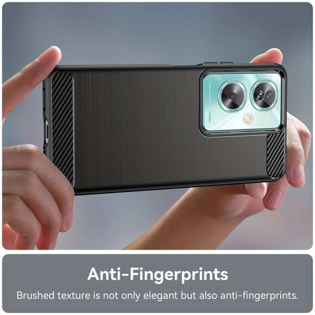 Oppo A79 5G / OnePlus Nord N30 SE Techsuit Carbon Silicone - Fekete tok - 3