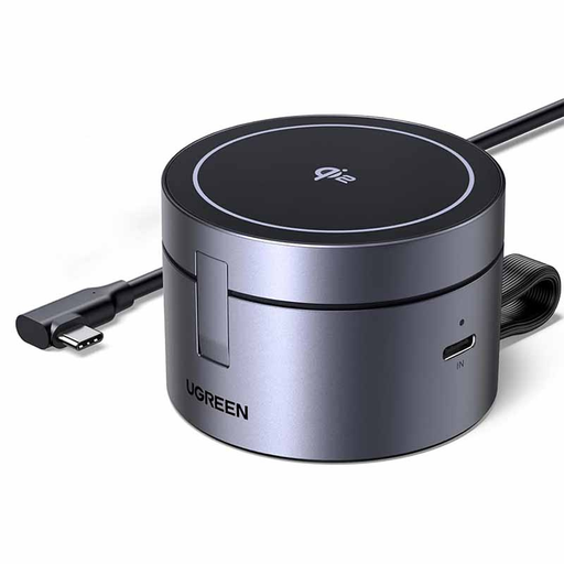 Mágneses töltő 3 az 1-ben UGREEN 25W USB-C W712 (fekete)