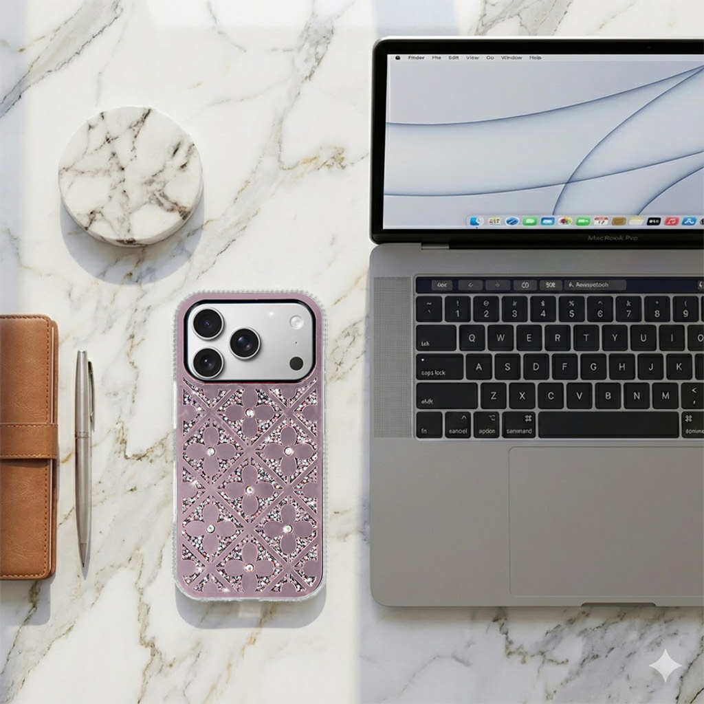 Flower iPhone 16 Pro pink tok - 6