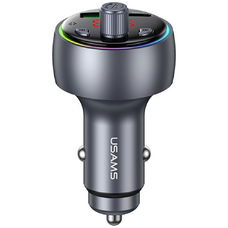 Car charger USAMS CC328 30W 1xUSB-A 1xUSB-C Bluetooth FM patina
