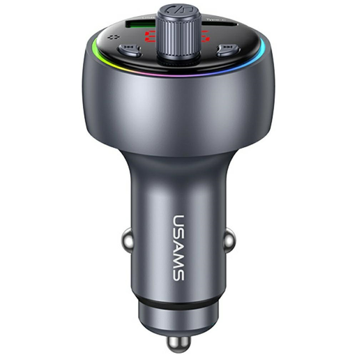 Car charger USAMS CC328 30W 1xUSB-A 1xUSB-C Bluetooth FM patina