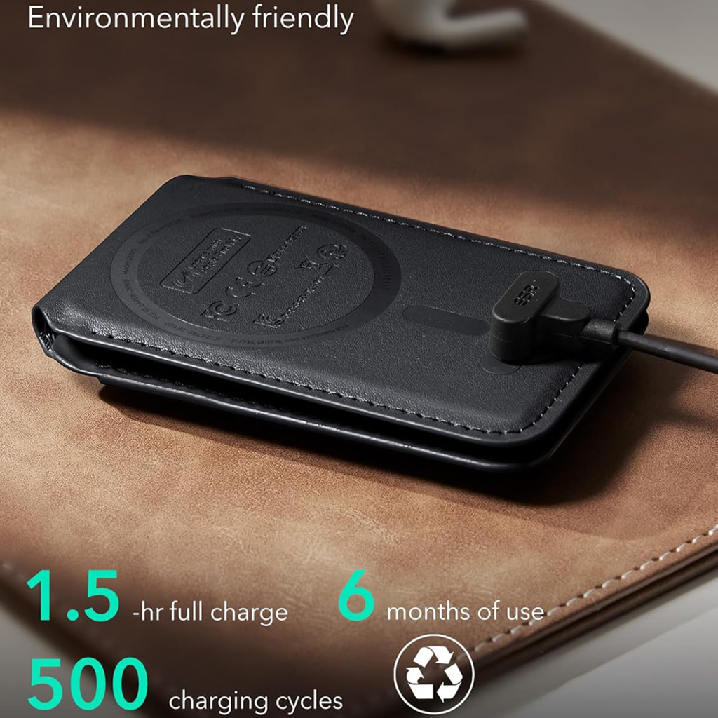 Geo HaloLock Wallet Stand (2K6090163) - MagSafe, Vegán bőr, Minden egyben zseb, 1-5 kártyát tart - Éjfekete ESR - 13