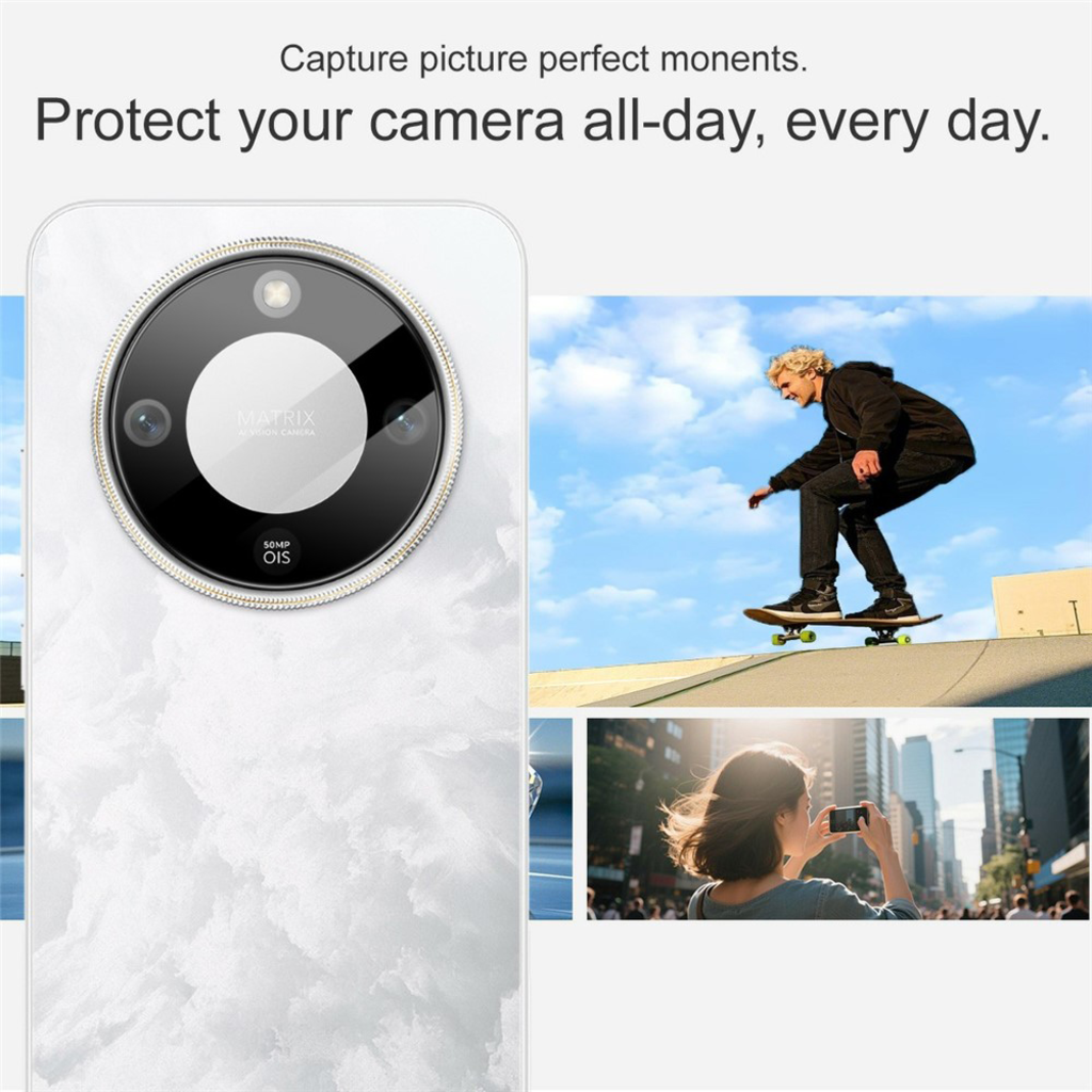 Honor Magic8 Lite Fekete Techsuit - Teljes Kameraüveg üvegfólia - 4