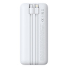 Baseus Lipow 20000mAh 22,5W Powerbank két beépített kábellel és egy Baseus Simple USB-A - USB-C 3A 20cm kábellel - fehér - 0. kép