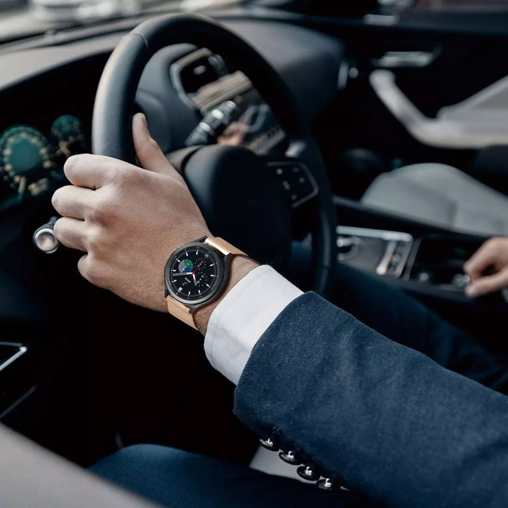 Samsung Galaxy Watch DUX DUCIS Milánói rozsdamentes acél mágneses óraszíj 20 mm arany - 7