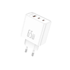 FONENG falitöltő Gan50-EU GaN PD 65W 2xUSB-C + 1xUSB QC3.0 Fehér - 0. kép