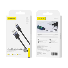 FONENG X115 Lightning kábel 2.1A 1M Fekete