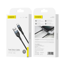 FONENG kábel X51 USB-C 3A 1M Fekete