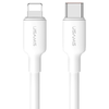 USAMS US-CC183 1xUSB-C PD20W PD3.0 Gyors töltésű fehér töltő + USB-C/Lightning kábel - 3. kép