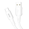BWOO X329C 3A szilikon kábel USB-C 3A 1m fehér - 1. kép