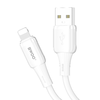 BWOO 3A szilikon kábel X329L USB-C - Lightning 3A 1m fehér - 1. kép