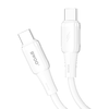 Fehér BWOO szilikon kábel X329CC 65W USB-C 1m - 1. kép