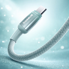 Baseus - Data Cable Discolor (E0420701) - USB-C to USB-C, 100W, 480Mbps, 2m - Kék/Zöld - 2. kép