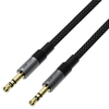 Acefast Audio kábel (J10) - 2x mini Jack 3.5mm, Alumínium + nejlonfonat, 1m - Fekete - 0. kép