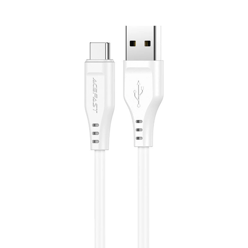 USB to Type-C 60W 3A Gyors Töltő 1.2m Fehér Acefast Data Cable (C3-03)