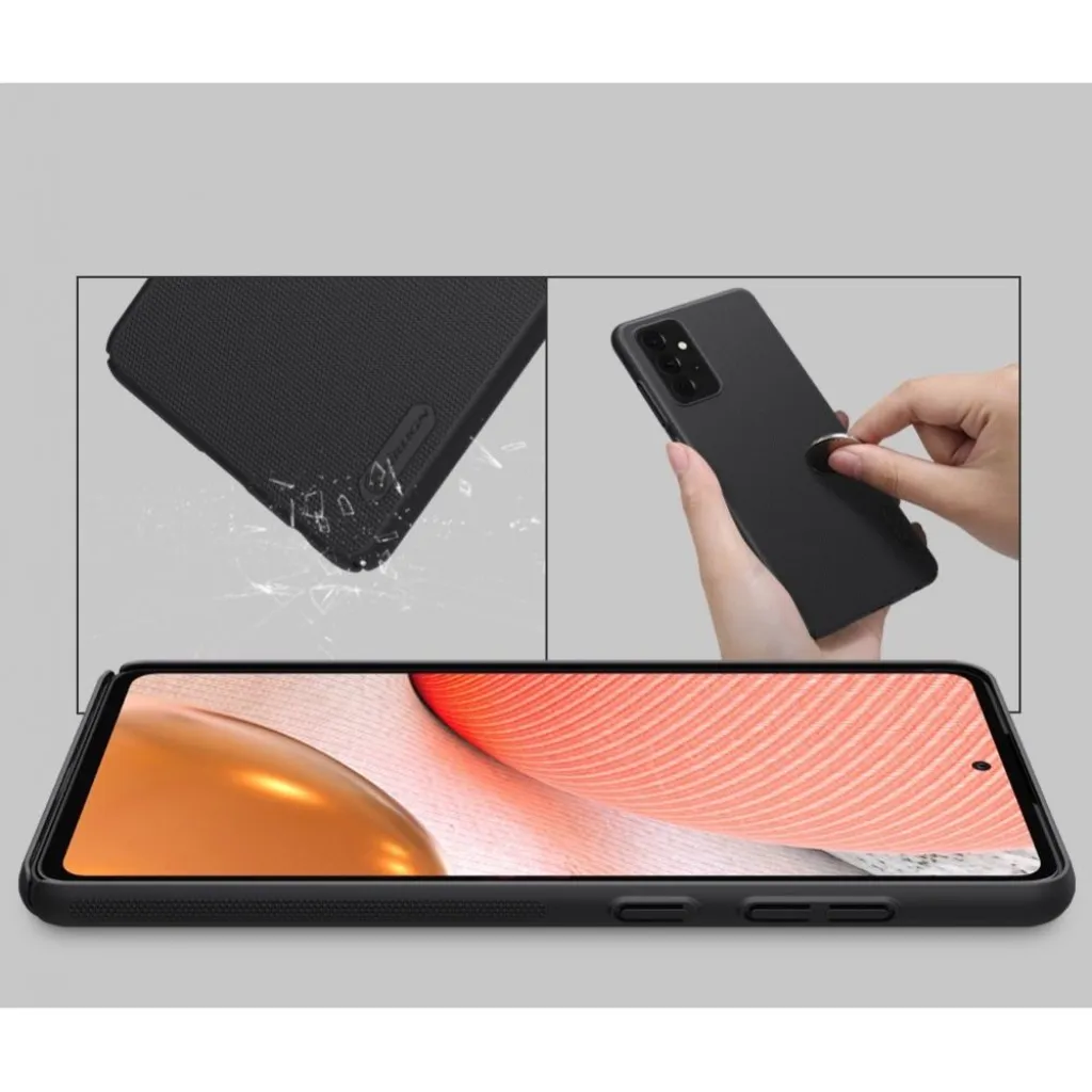 Samsung A72 fekete Nillkin Frosted Shield tok - 8