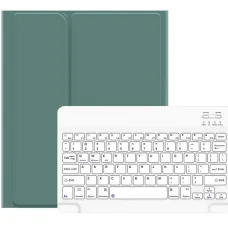 USAMS BH657 Smart Cover tok angol billentyűzettel iPad 10.2 2019/2020/2021 zöld/fehér