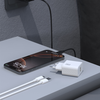 Dudao A27STEU 25W GaN USB-A hálózati töltő USB-A - USB-C kábellel - Fehér - 3. kép