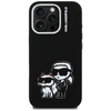 iPhone 16 Pro Karl Lagerfeld Szilikon Karl&Choupette Sketch MagSafe tok fekete - 1. kép