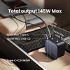 UGREEN EC604 (55910B) Nexode autós töltő, 145W, 3A, 1 x USB-A - 2 x USB-C, USB-C kábellel, fekete - 2. kép