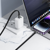 Flat kábel USB C - USB C Hoco 3A 60W 1 m fehér - 1. kép