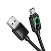 USB A-ról USB C-re LCD kijelzős kábel Hoco 3A 1,2 m fekete - 0. kép